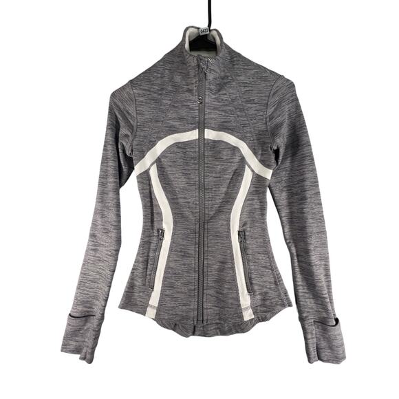 Lululemon Define Jacket Women's Size 2 Wee Are From Space Coal Fossil/White Zip - Picture 1 of 9